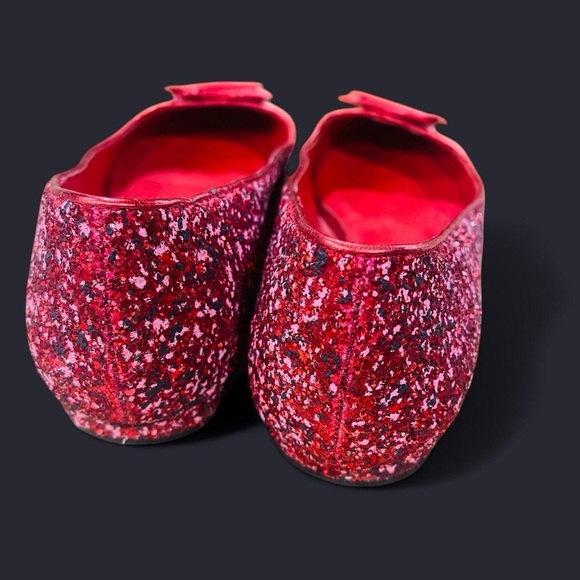 RARE Red Glitter Katy Perry The Cupid Flats 8 - Picture 7 of 7